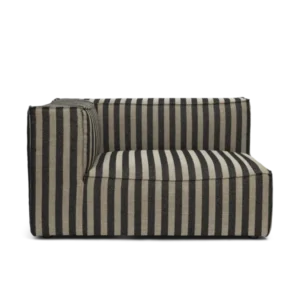 Catena Sofa Armrest Left L400 in Louisiana sand/black stripes