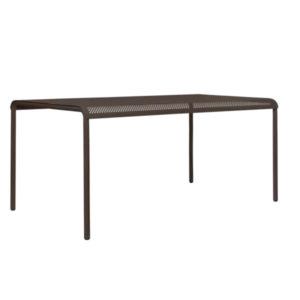 Dapple Dining Table in dark chocolate with perforated top, 160 x 90