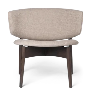 Herman Lounge Chair in dark stained beech with sand bouclé upholstery