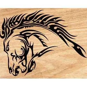 "Flaming Horse" Scroll Saw Pattern