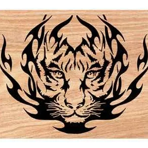 "Tiger Fire" Scroll Saw Pattern