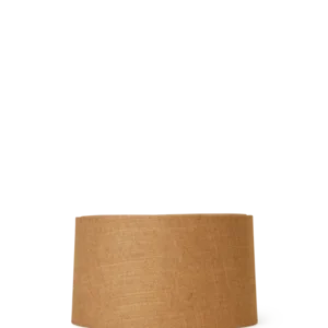 Eclipse Lampshade in curry, short drum shape in woven textile
