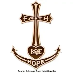 Anchored In Faith Self-Framing Wall Plaque Design - The Winfield Collection