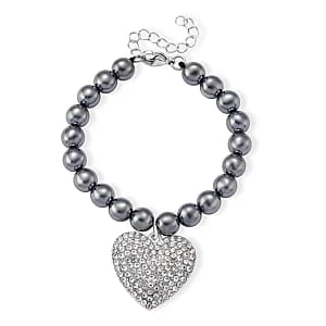 Terahertz, Weißer Kristall Armband, flexibel, 316L Edelstahl 80.00 ct