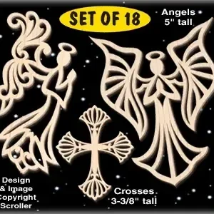 Divine Angels & Cross Ornament Designs Pattern - Downloadable - The Winfield Collection