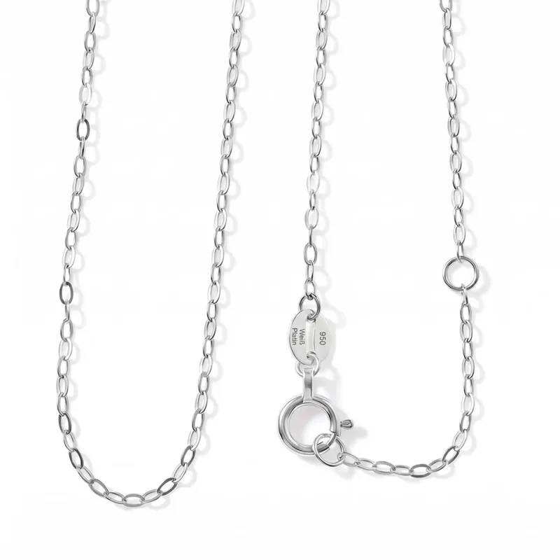 EXKLUSIVES ANGEBOT 950 Platin Oval Glieder Kette ca. 45 cm ca. 1,00g