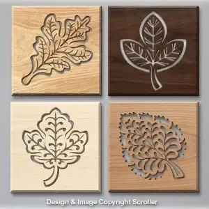 Leaf Wall Art Plaque Set Patterns - Downloadable - The Winfield Collection