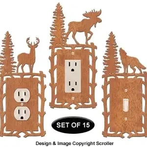 Wildlife Cover Plate Scroll Saw Pattern Set - The Winfield Collection