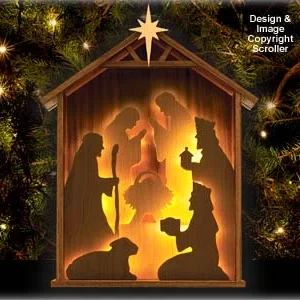 Lighted Nativity Silhouette Design Pattern - Downloadable - The Winfield Collection