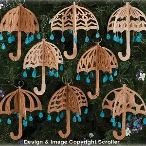 Slotted Umbrella Ornaments Pattern - Downloadable - The Winfield Collection