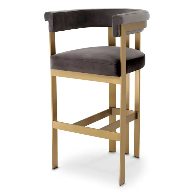 Modern Curved Bar Stool Clubhouse | Eichholtz Miami