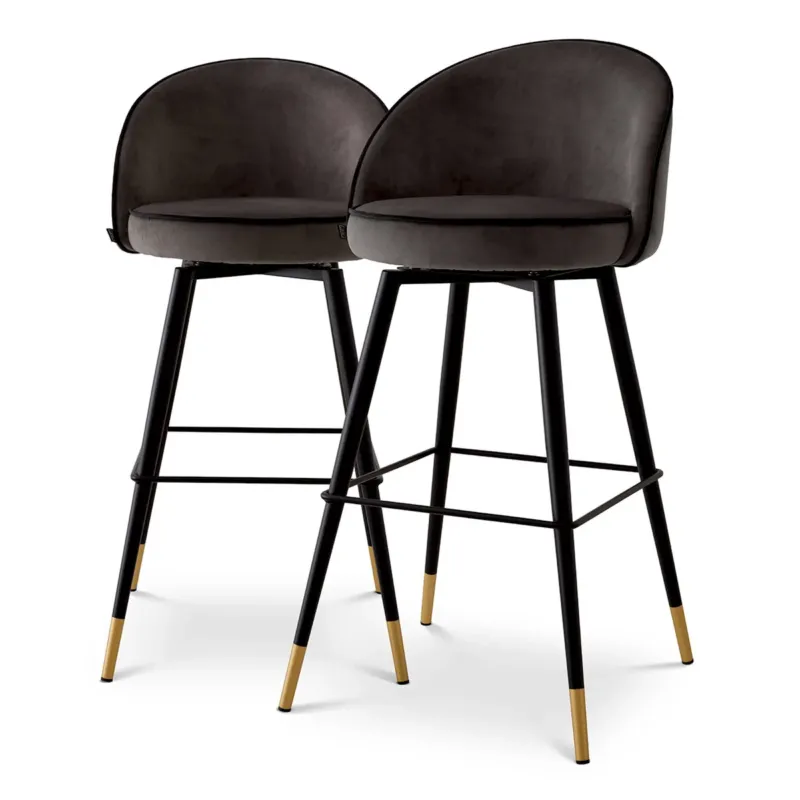 Curved Back Bar Stools Set (2) Cooper | Eichholtz Miami