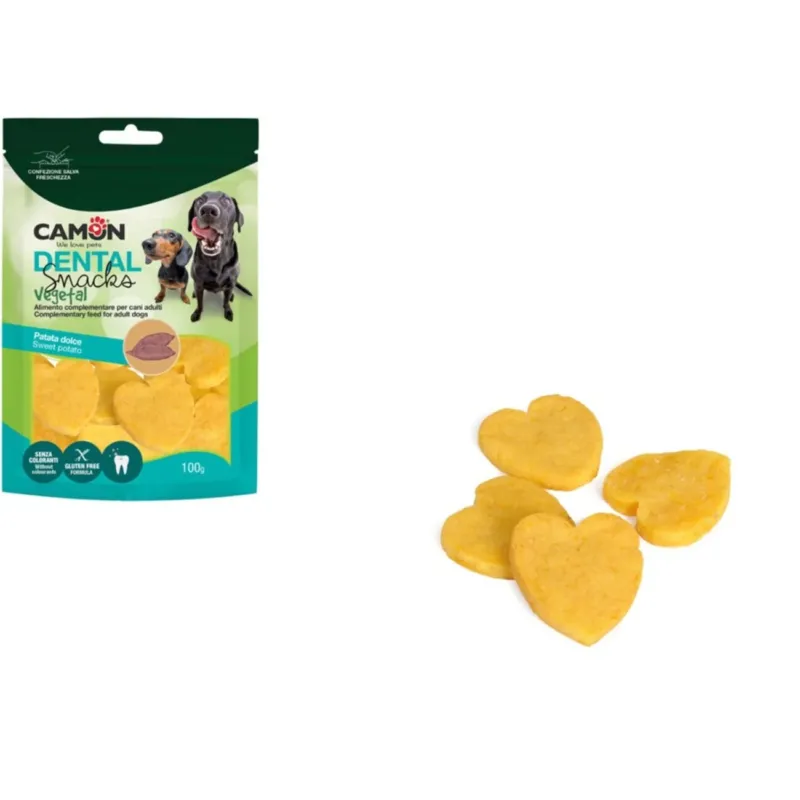 Veggie Snack Süßkartoffel Herzen - Veganer Hundesnack für Genießer – 100 g