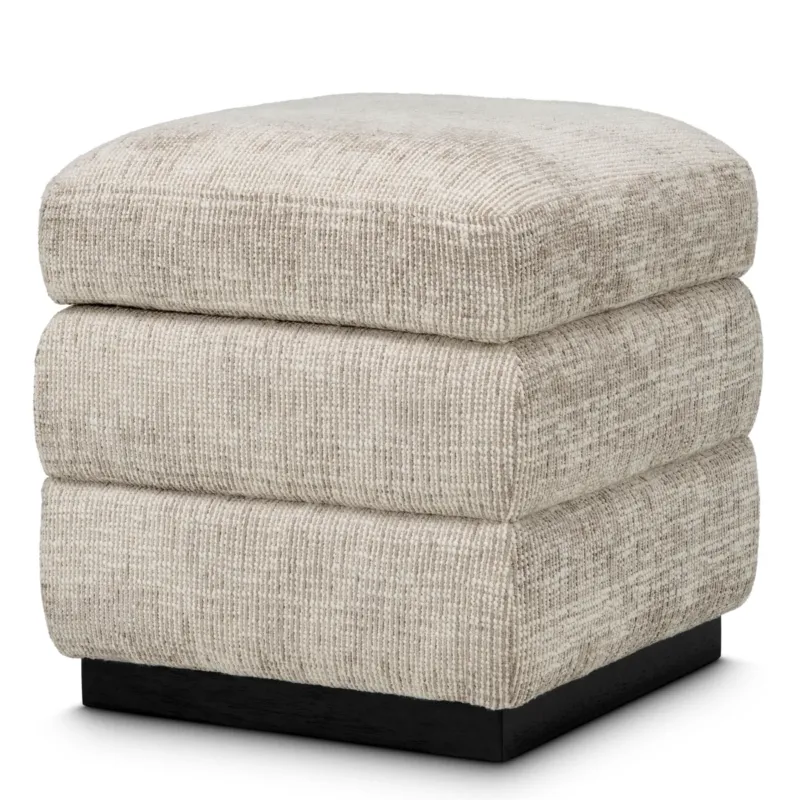 Beige Ebony Storage Stool Valmont | Eichholtz Miami