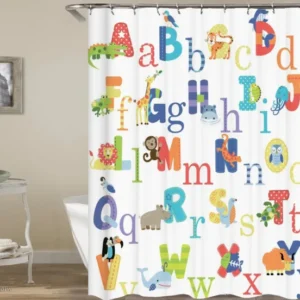 Animals Alphabet Shower Curtain - Children's Shower Curtains