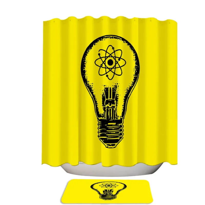 Atom Science Idea Bulb Shower Curtain