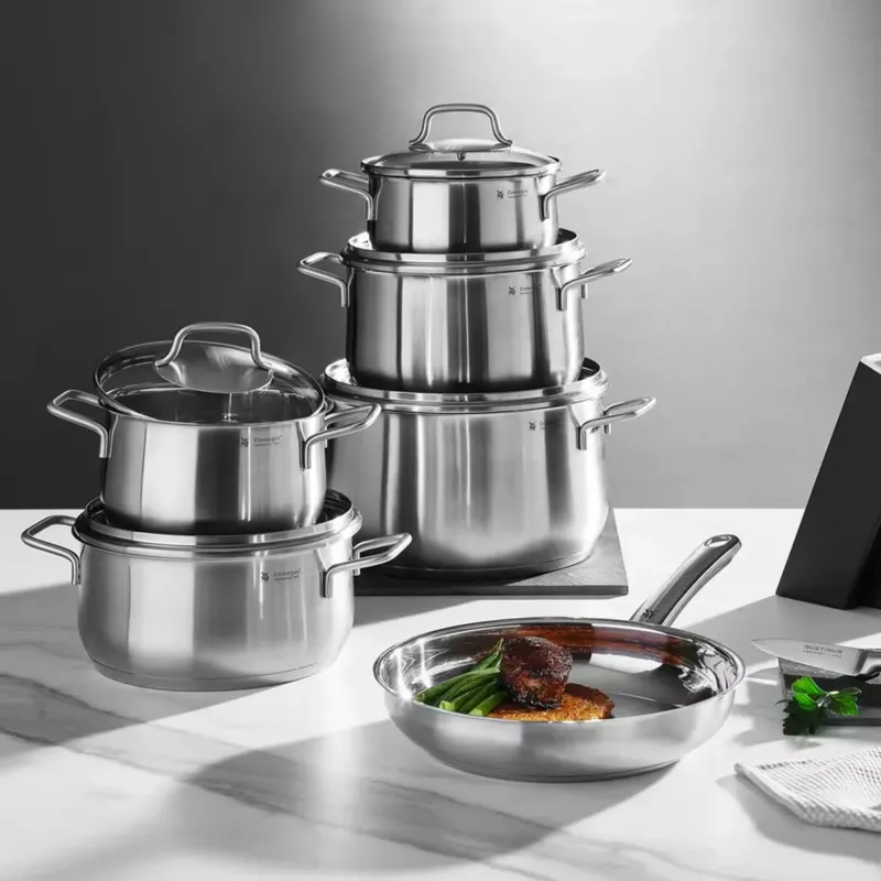 Batería de cocina de acero inox 4 y 6 piezas Brillant WMF
