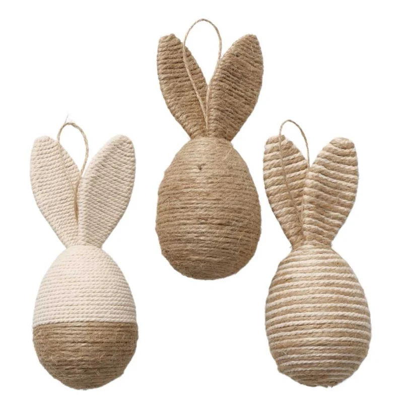 Boltze - Oster Dekoanhänger „Nalio“ aus Jute & Baumwolle