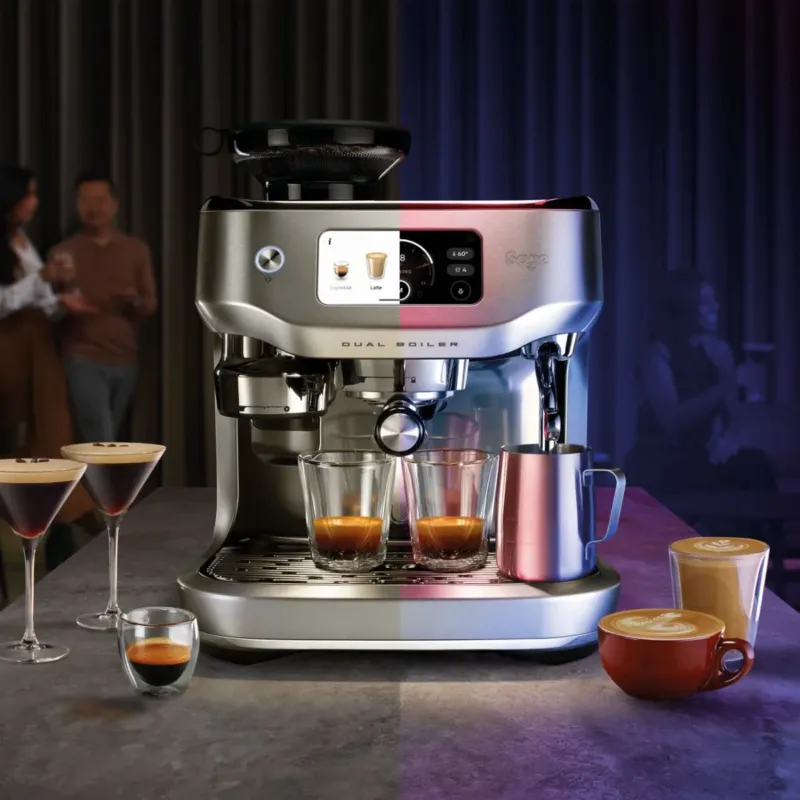 Cafetera espresso automática con molinillo y pantalla táctil The Oracle™ Dual Boiler Sage