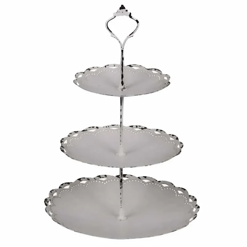 Chic Antique - Etagere mit Spitzenkante 3 Etagen