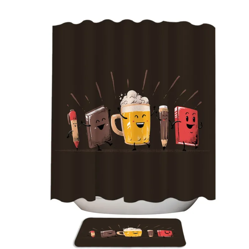 Cool Back To School Beer Shower Curtain
