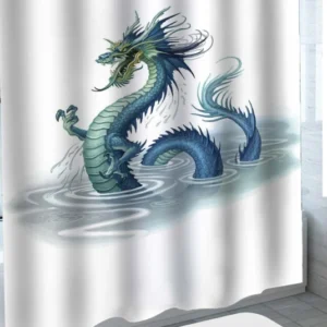 Cool Shower Curtains Blue Turquoise Chinese Dragon