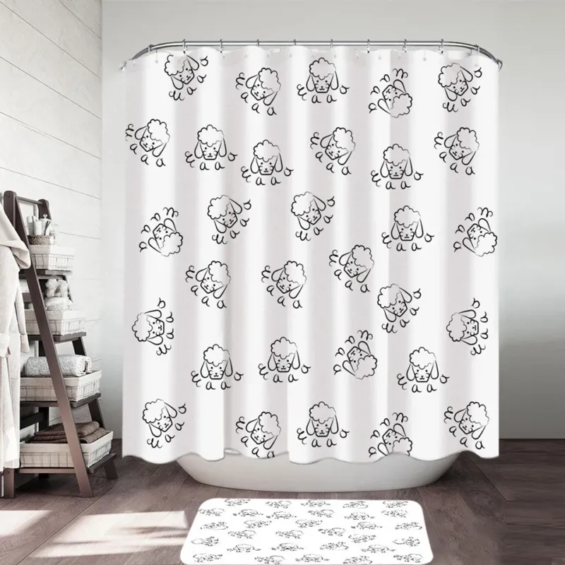 Cute Sheep Shower Curtain