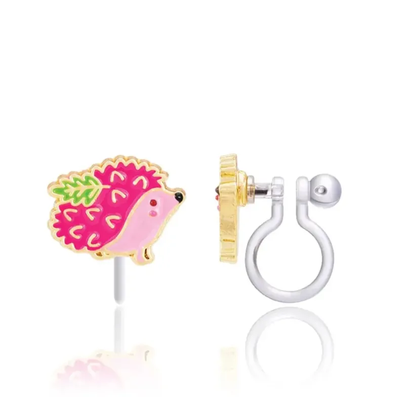 Cutie Ohrclips 'Stacheliger Rosa Igel' Clip On