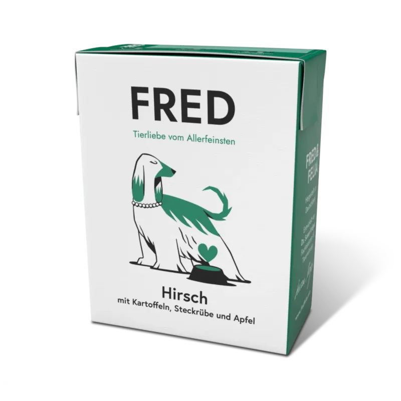 FRED Hirsch & Wildschwein mit Hirse und Steckrüben – Alleinfutter für ausgewachsene Hunde