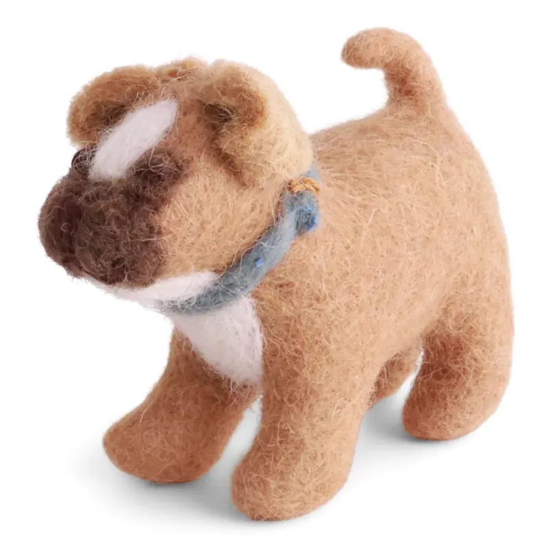 Gry & Sif - Französische Bulldogge Filz mit Halsband