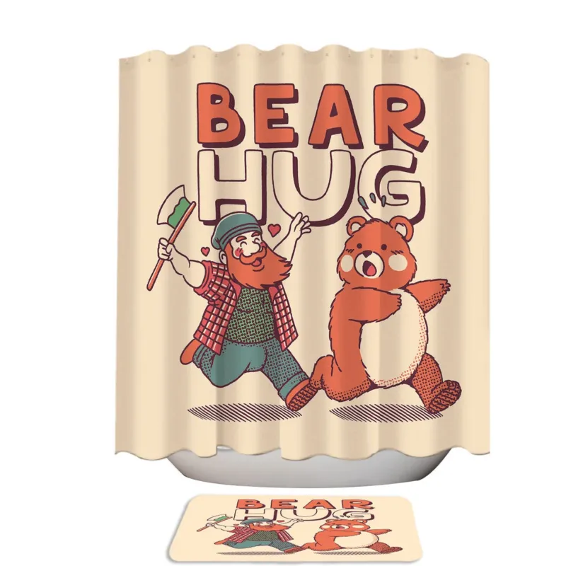 Fun Bear Hug Cuteness Attack Shower Curtain