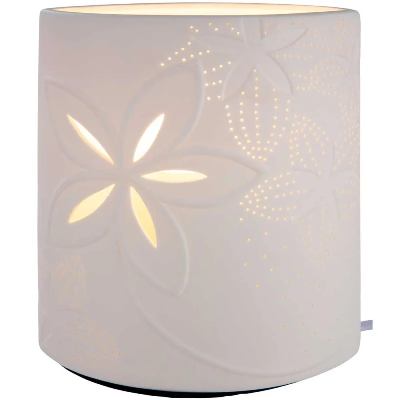 Gilde - Lampe Porzellan Glücksmomente mit Blume