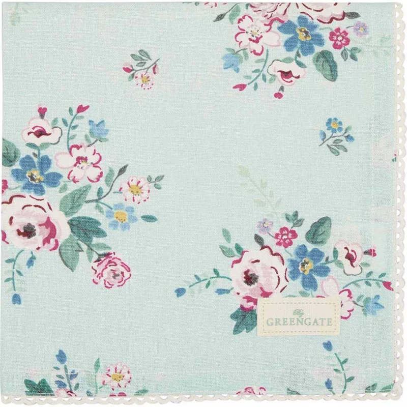 GreenGate - Inge-Marie Stoffserviette mit Spitze mint