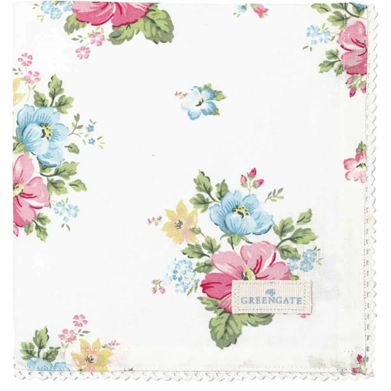 GreenGate - Josefina Stoffserviette mit Spitze white