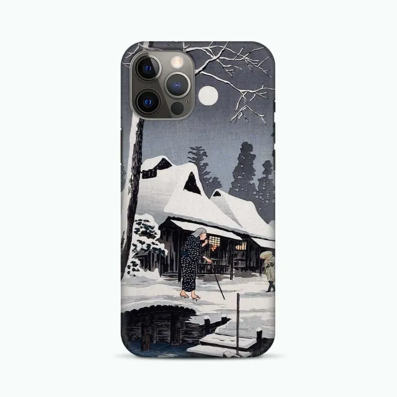 Hiroaki Takahashi Moonlight on Snow Phone Case