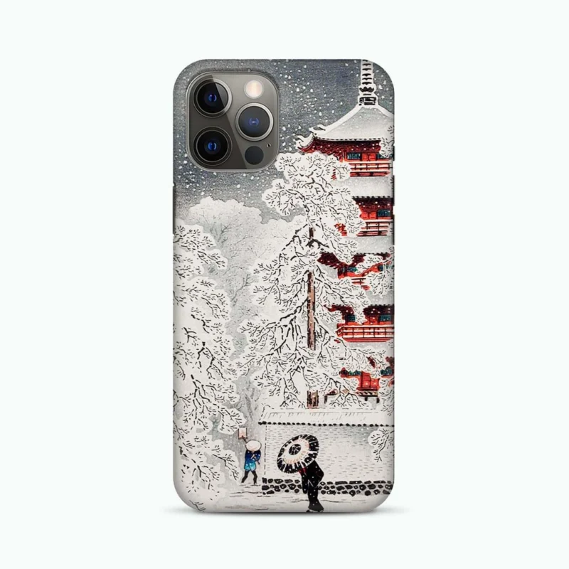Hiroaki Takahashi Snow at Asakusa Phone Case