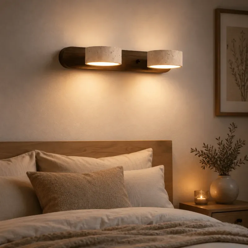 ILLUMISTONE – Architektonische LED-Wandleuchte aus Travertin für stilvolle Akzente