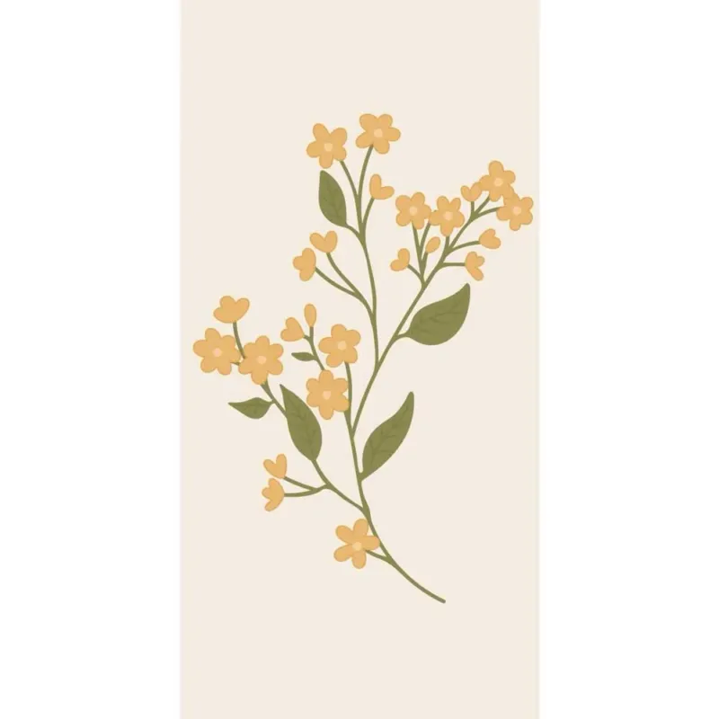 Ib Laursen - Serviette gelbe Blume 16 Stück
