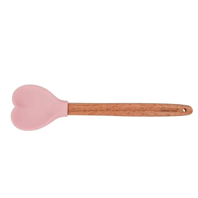 Isabelle Rose - Silikonlöffel Herzform mit Holzstab