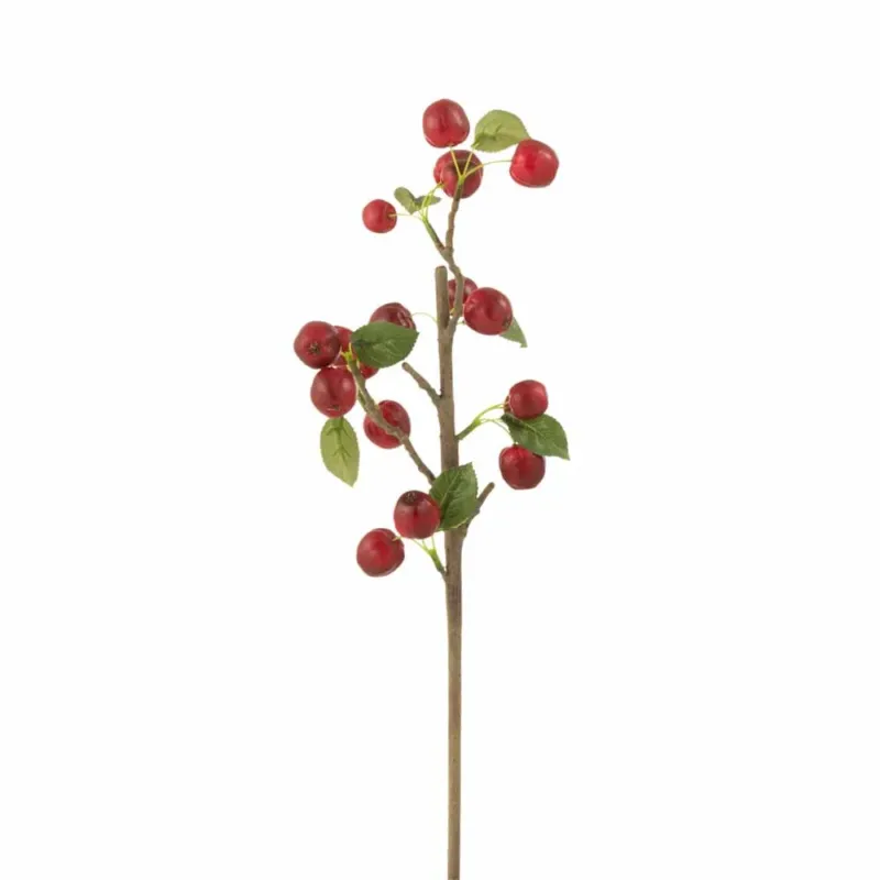 J-Line - Beeren Ast Kunst rot-grün 48 cm