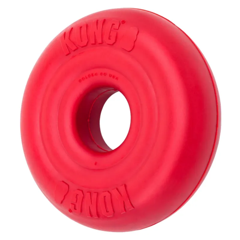 KONG Donut Hundespielzeug – Robustes Kauspielzeug aus Naturkautschuk