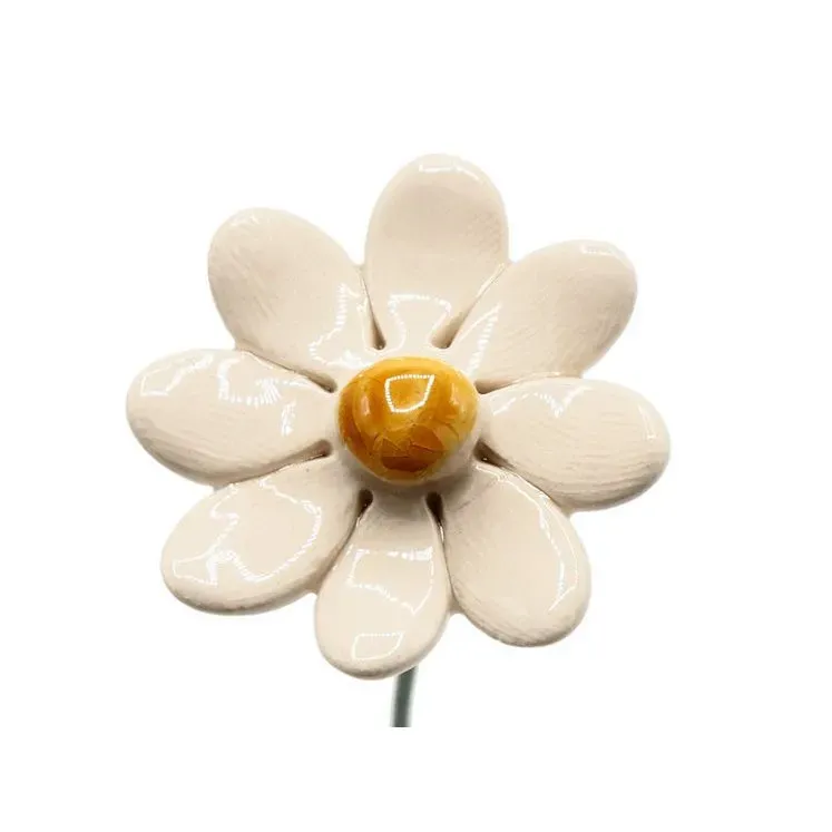 Department-M - Gänseblümchen Blume Keramik klein weiß