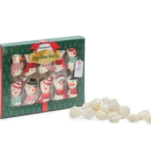 Xmas Weihnachten Hundesnack Kauknoten Schneemann 10 Stück