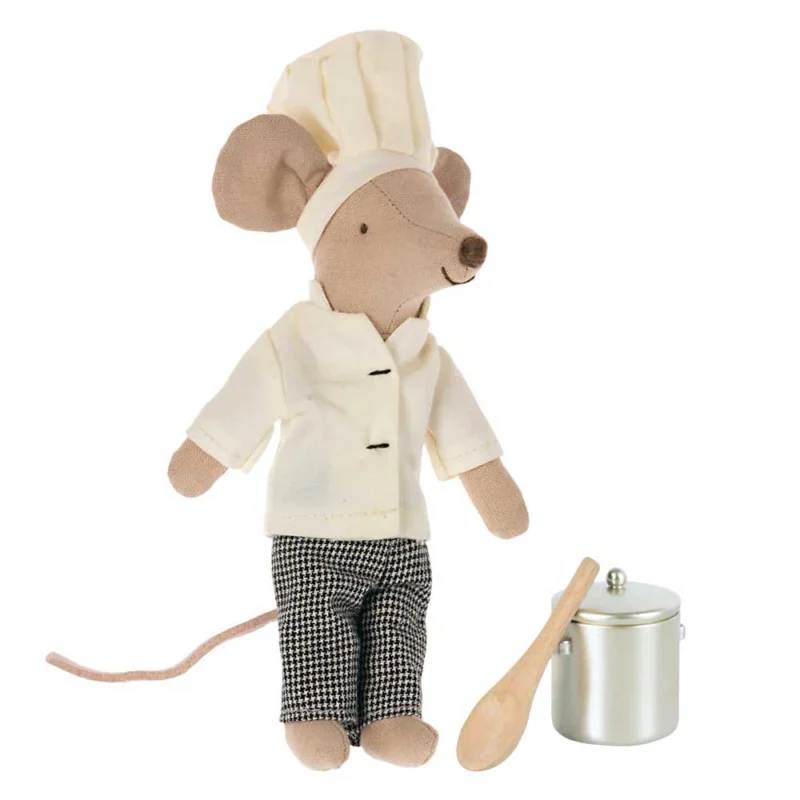 Maileg - Maus Chef Koch mit Topf und Löffel