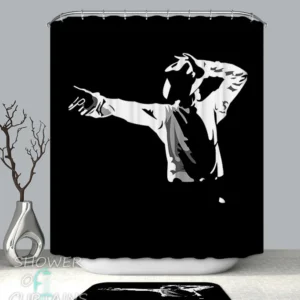 Michael Jackson Shower Curtain - Black And White