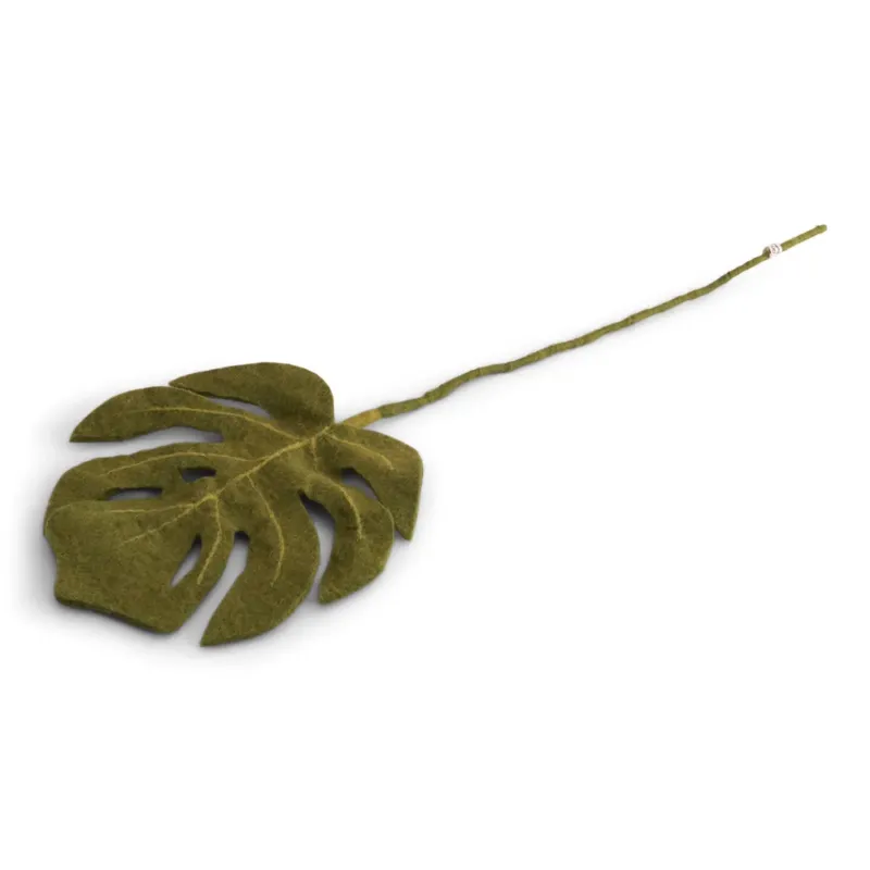 Gry & Sif - Monstera Blatt Zweig Filz - Grün