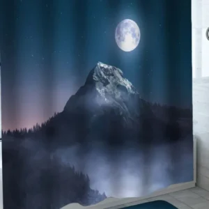 Moonlight Mountain Shower Curtain