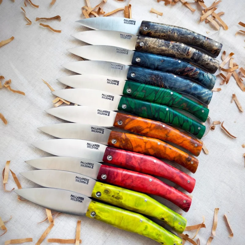 Navaja de acero inoxidable con mango de madera Pallarès