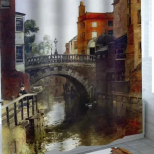 Old Town City Venice Shower Curtain