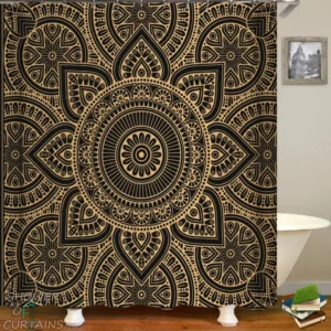 Oriental Mandala Shower Curtain - Oriental Bathroom